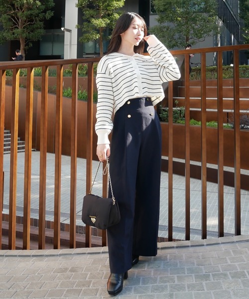 JILL by JILL STUART（ジルバイジルスチュアート）の「◇ビッグカラーニットカーディガン（ニット/セーター・レディース・ブラック系その他2/ピンク/レッド系その他・FREE）」の13枚目の写真
