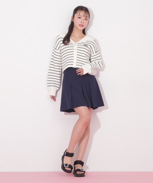 JILL by JILL STUART（ジルバイジルスチュアート）の「◇ビッグカラーニットカーディガン（ニット/セーター・レディース・ブラック系その他2/ピンク/レッド系その他・FREE）」の10枚目の写真