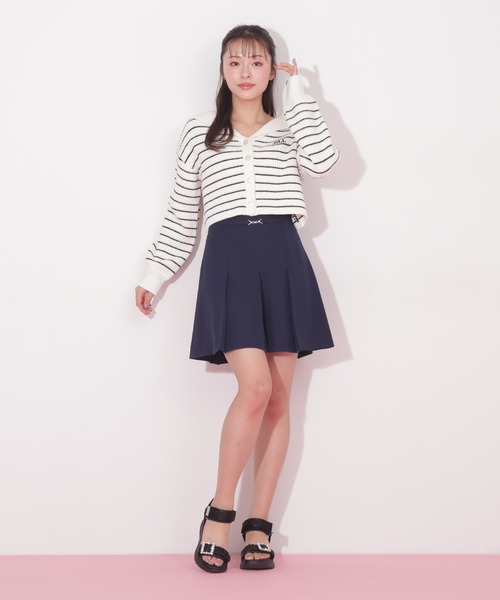 JILL by JILL STUART（ジルバイジルスチュアート）の「◇ビッグカラーニットカーディガン（ニット/セーター・レディース・ブラック系その他2/ピンク/レッド系その他・FREE）」の8枚目の写真