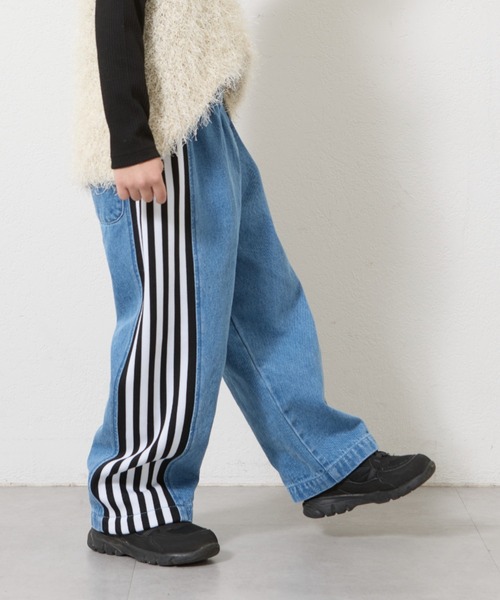 CIAOPANIC TYPY(チャオパニックティピー)の「【2025年S/S新作】【KIDS】リメイク切替ジャージーデニム(デニムパンツ・キッズ・サックスブルー/ブラック・MEDIUM/SMALL/XX-LARGE/X-LARGE/LARGE)」の13枚目の写真