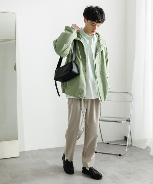 SENSE OF PLACE by URBAN RESEARCH（センスオブプレイスバイアーバンリサーチ）の「『イージーケア』ダブルタックテーパードパンツ（その他パンツ・メンズ・チャコールグレー/ブラック/ライトベージュ/カーキ・SMALL/MEDIUM/LARGE）」の14枚目の写真