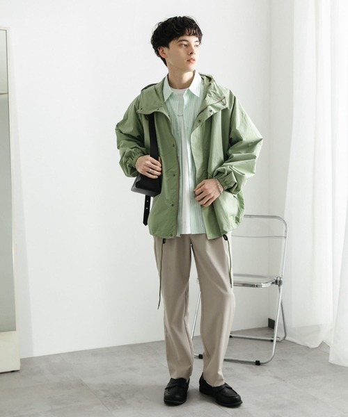 SENSE OF PLACE by URBAN RESEARCH（センスオブプレイスバイアーバンリサーチ）の「『イージーケア』ダブルタックテーパードパンツ（その他パンツ・メンズ・チャコールグレー/ブラック/ライトベージュ/カーキ・SMALL/MEDIUM/LARGE）」の15枚目の写真