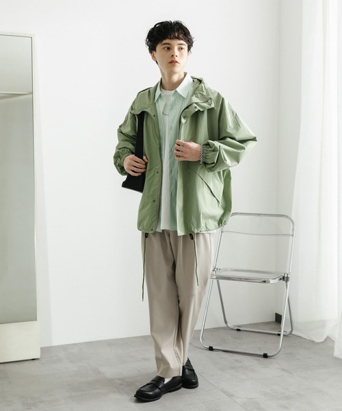 SENSE OF PLACE by URBAN RESEARCH（センスオブプレイスバイアーバンリサーチ）の「『イージーケア』ダブルタックテーパードパンツ（その他パンツ・メンズ・チャコールグレー/ブラック/ライトベージュ/カーキ・SMALL/MEDIUM/LARGE）」の16枚目の写真