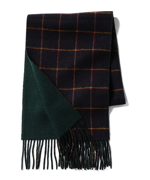 BEAMS（ビームス）の「BEAMS / ウインドウペーン リバーシブル マフラー（マフラー・メンズ・グレー/ネイビー・ONE SIZE）」の10枚目の写真