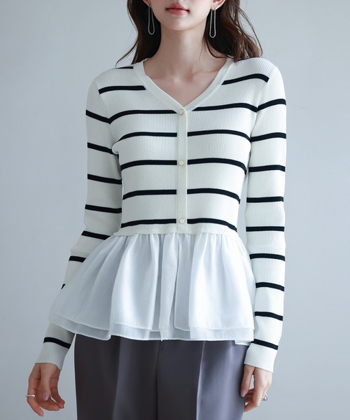 21aw 裾ドッキングニット 21aw 裾ドッキングニット ◇裾布帛ドッキングニット