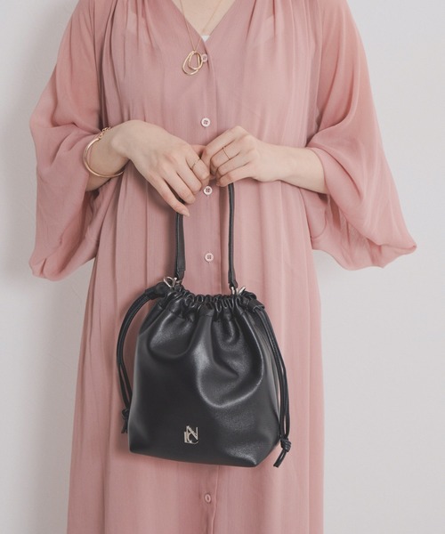 NICAL（ニカル）の「【本革】【NICAL】巾着ショルダーバッグ/554182（ショルダーバッグ・レディース・シルバー/ブラック/イエロー・FREE）」の6枚目の写真