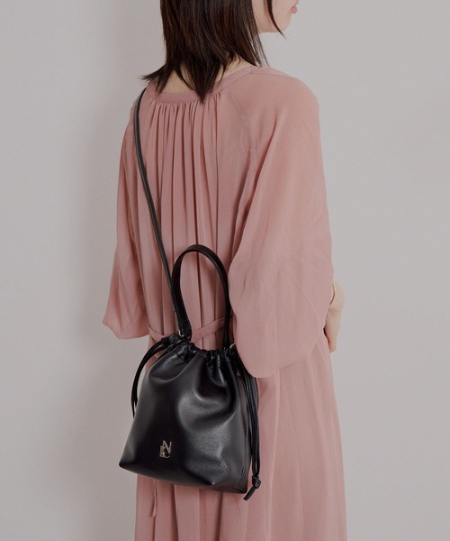 NICAL（ニカル）の「【本革】【NICAL】巾着ショルダーバッグ/554182（ショルダーバッグ・レディース・シルバー/ブラック/イエロー・FREE）」の5枚目の写真