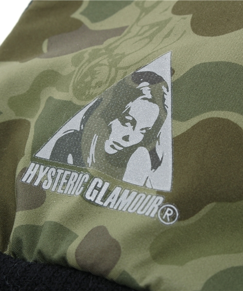 HYSTERIC GLAMOUR（ヒステリックグラマー）の「PRIMALOFT SMARTPHONE対応 グローブ（手袋・レディース・グリーン系カモフラージュ/ブラック・FREE）」の5枚目の写真