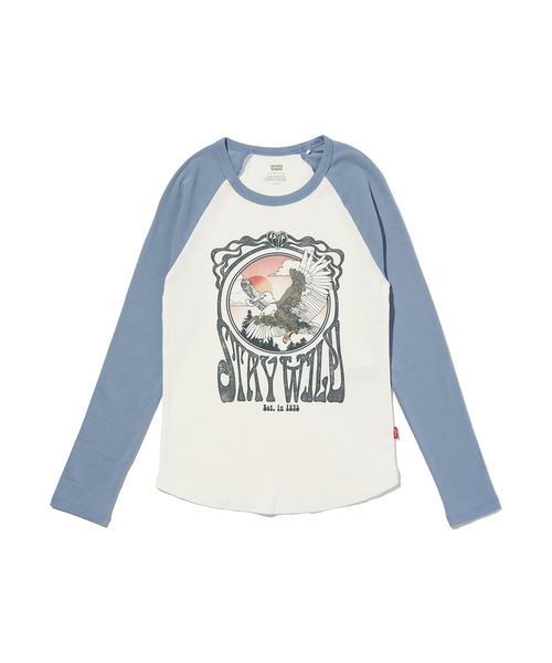 Levi's（リーバイス）の「Levi's/リーバイス ユーロ ベースボールTシャツ（Tシャツ/カットソー・レディース・ブルー・XS/S/M）」の5枚目の写真