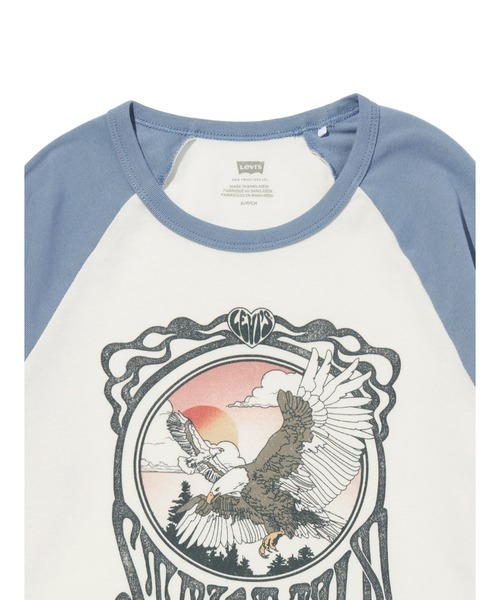 Levi's（リーバイス）の「Levi's/リーバイス ユーロ ベースボールTシャツ（Tシャツ/カットソー・レディース・ブルー・XS/S/M）」の7枚目の写真