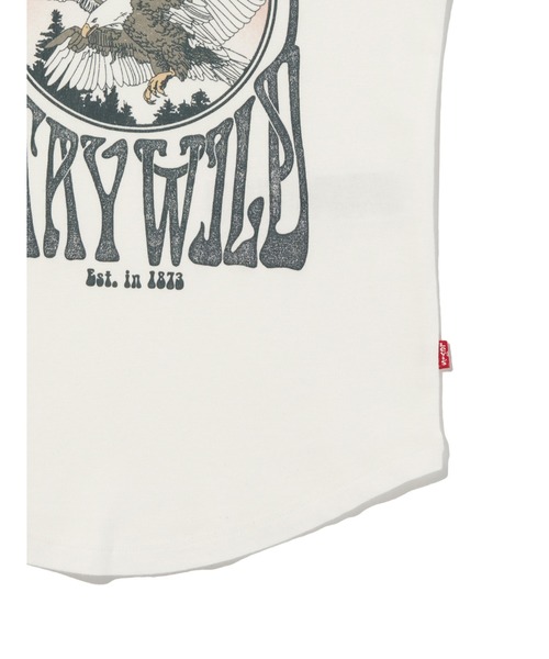 Levi's（リーバイス）の「Levi's/リーバイス ユーロ ベースボールTシャツ（Tシャツ/カットソー・レディース・ブルー・XS/S/M）」の2枚目の写真