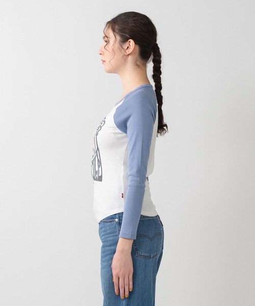 Levi's（リーバイス）の「Levi's/リーバイス ユーロ ベースボールTシャツ（Tシャツ/カットソー・レディース・ブルー・XS/S/M）」の13枚目の写真
