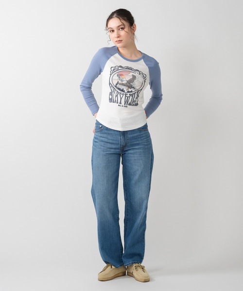 Levi's（リーバイス）の「Levi's/リーバイス ユーロ ベースボールTシャツ（Tシャツ/カットソー・レディース・ブルー・XS/S/M）」の17枚目の写真