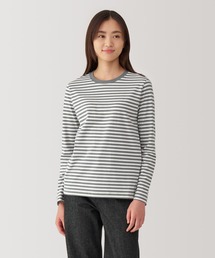 婦人　天竺編みクルーネック長袖Ｔシャツ
