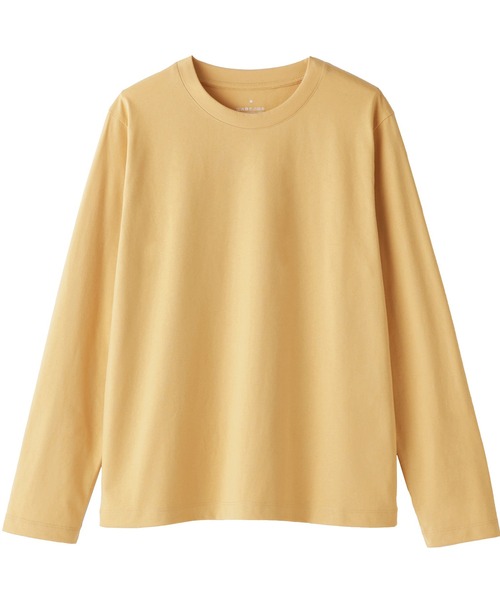 無印良品（ムジルシリョウヒン）の「婦人　天竺編みクルーネック長袖Ｔシャツ（Tシャツ/カットソー・レディース・ホワイト/ブラック系/グリーン系/グレー系/グレー/イエロー系/ブラック・XL/M/S/L）」の10枚目の写真