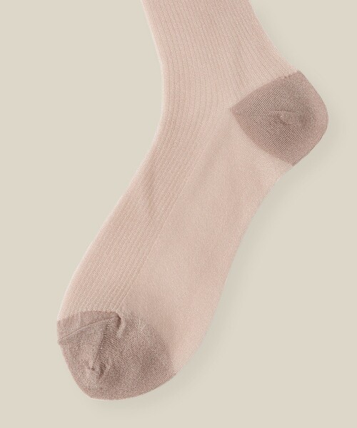 ROPE'（ロペ）の「ラメシアーソックス（ソックス/靴下・レディース・ブラック/ホワイト/ベージュ系その他・FREE）」の8枚目の写真