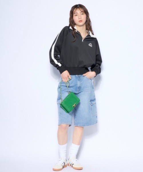 Kappa(カッパ)の「ハーフジップ ジャージトラックジャケット(その他アウター・レディース・パープル/ホワイト/ブラック・SMALL/MEDIUM/LARGE)」の5枚目の写真