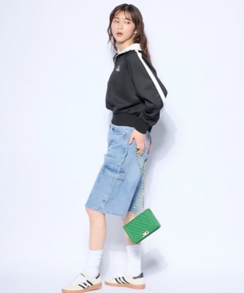 Kappa(カッパ)の「ハーフジップ ジャージトラックジャケット(その他アウター・レディース・パープル/ホワイト/ブラック・SMALL/MEDIUM/LARGE)」の6枚目の写真