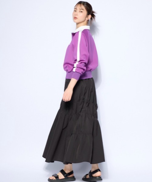 Kappa(カッパ)の「ハーフジップ ジャージトラックジャケット(その他アウター・レディース・パープル/ホワイト/ブラック・SMALL/MEDIUM/LARGE)」の10枚目の写真