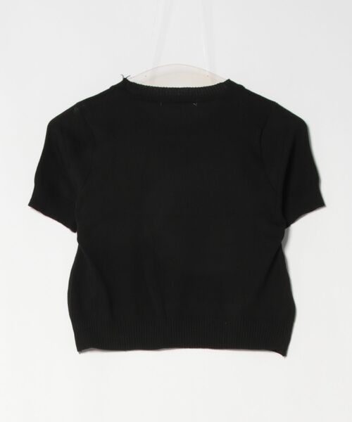 Asterellivi（アステレリビ）の「クロップド丈半袖肩開きカットソー（Tシャツ/カットソー・レディース・ブラック/ホワイト・FREE）」の12枚目の写真