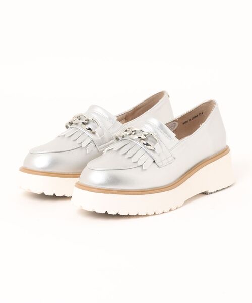 LUGG NAGG(ラグナグ)の「【maschietta】【3E】プラットフォームチェーンローファー【厚底】(ローファー・レディース・シルバー/オフホワイト/ブラック/ブラック×ブラック/ダークブラウン・S/M/L/LL)」の12枚目の写真