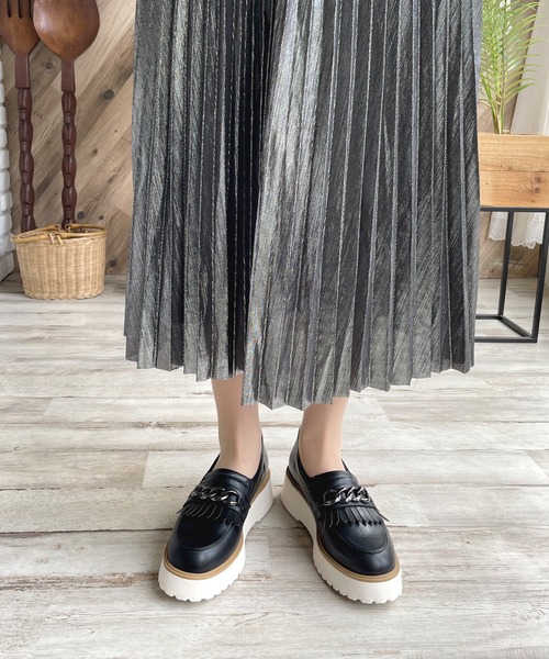LUGG NAGG(ラグナグ)の「【maschietta】【3E】プラットフォームチェーンローファー【厚底】(ローファー・レディース・シルバー/オフホワイト/ブラック/ブラック×ブラック/ダークブラウン・S/M/L/LL)」の14枚目の写真