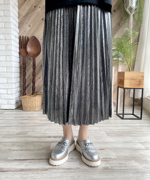 LUGG NAGG(ラグナグ)の「【maschietta】【3E】プラットフォームチェーンローファー【厚底】(ローファー・レディース・シルバー/オフホワイト/ブラック/ブラック×ブラック/ダークブラウン・S/M/L/LL)」の16枚目の写真