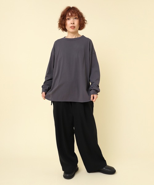 RNA-N(アールエヌエーエヌ)の「M2405 40/強燃ロンT(Tシャツ/カットソー・レディース・ホワイト/チャコールグレー/ブラック・FREE)」の22枚目の写真