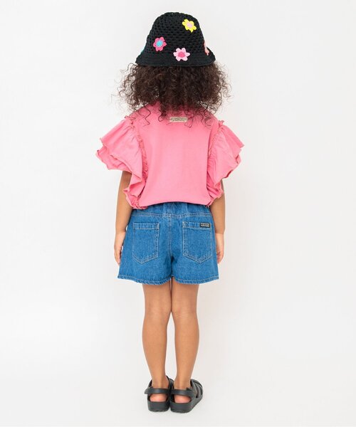 BREEZE(ブリーズ)の「フリル半袖Tシャツ(Tシャツ/カットソー・キッズ・アイボリー/ブルー/イエロー/チャコール/ピンク・80/90/130/120/140/110/100)」の7枚目の写真