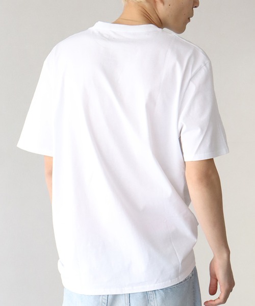 Calvin Klein(カルバン・クライン)の「【Calvin Klein/カルバンクライン】 ライン ロゴ クルーネック 半袖 Tシャツ(Tシャツ/カットソー・メンズ・ブラック/ホワイト・S/M/L/XL)」の5枚目の写真