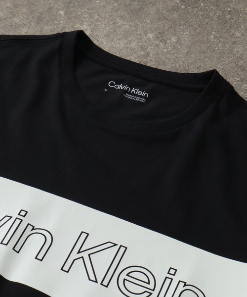 Calvin Klein(カルバン・クライン)の「【Calvin Klein/カルバンクライン】 ライン ロゴ クルーネック 半袖 Tシャツ(Tシャツ/カットソー・メンズ・ブラック/ホワイト・S/M/L/XL)」の19枚目の写真