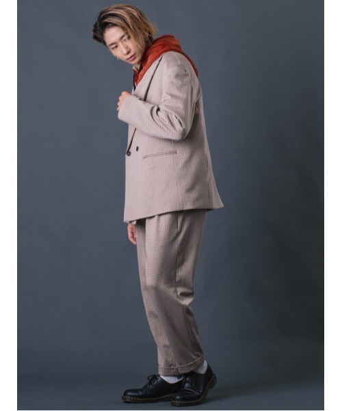 REGIEVO（レジエボ）の「Wブレストビッグシルエットジャケット（テーラードジャケット・メンズ・ベージュ/グレー・MEDIUM/LARGE/X-LARGE）」の7枚目の写真