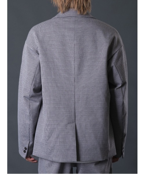REGIEVO（レジエボ）の「Wブレストビッグシルエットジャケット（テーラードジャケット・メンズ・ベージュ/グレー・MEDIUM/LARGE/X-LARGE）」の16枚目の写真