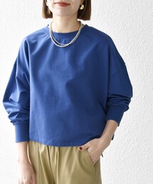 SHIPS any:〈洗濯機可能〉インレイ ロングスリーブ コンパクト プルオーバー