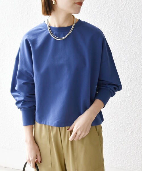 SHIPS any:〈洗濯機可能〉インレイ ロングスリーブ コンパクト プル