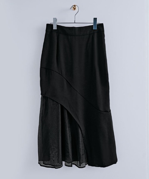 kirakiraShop(キラキラショップ)の「アシメシアー切り替え マーメイド スカート(スカート・レディース・ブラック・S/L)」の12枚目の写真