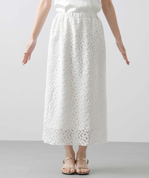 Gready Brilliant(グレディブリリアン)の「LU花刺繍タイトスカート(スカート・レディース・ブラック/オフホワイト・38)」の20枚目の写真