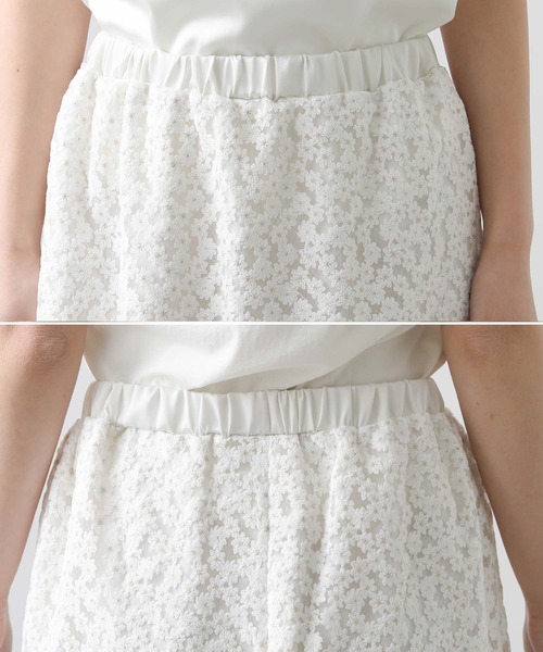 Gready Brilliant(グレディブリリアン)の「LU花刺繍タイトスカート(スカート・レディース・ブラック/オフホワイト・38)」の22枚目の写真