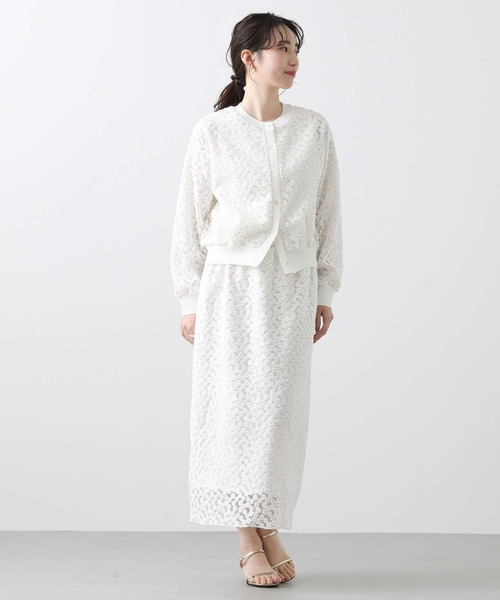 Gready Brilliant(グレディブリリアン)の「LU花刺繍タイトスカート(スカート・レディース・ブラック/オフホワイト・38)」の3枚目の写真