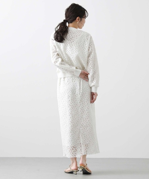 Gready Brilliant(グレディブリリアン)の「LU花刺繍タイトスカート(スカート・レディース・ブラック/オフホワイト・38)」の5枚目の写真