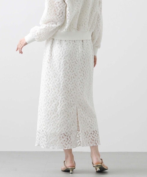 Gready Brilliant(グレディブリリアン)の「LU花刺繍タイトスカート(スカート・レディース・ブラック/オフホワイト・38)」の9枚目の写真