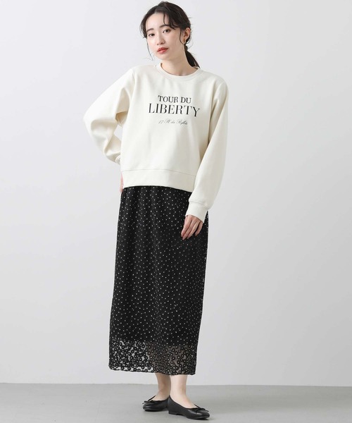 Gready Brilliant(グレディブリリアン)の「LU花刺繍タイトスカート(スカート・レディース・ブラック/オフホワイト・38)」の12枚目の写真