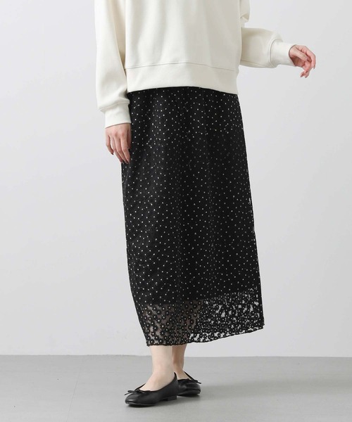 Gready Brilliant(グレディブリリアン)の「LU花刺繍タイトスカート(スカート・レディース・ブラック/オフホワイト・38)」の16枚目の写真