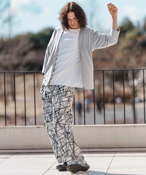 CAMBIO（カンビオ）の「mj10579-針立ニット7分袖テーラードジャケット（テーラードジャケット・メンズ・ブラック/杢グレー・M/L/XL）」の8枚目の写真