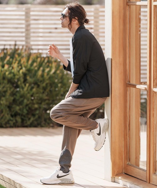 CAMBIO（カンビオ）の「mj10579-針立ニット7分袖テーラードジャケット（テーラードジャケット・メンズ・ブラック/杢グレー・M/L/XL）」の15枚目の写真