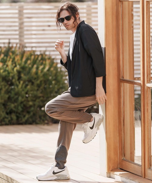 CAMBIO（カンビオ）の「mj10579-針立ニット7分袖テーラードジャケット（テーラードジャケット・メンズ・ブラック/杢グレー・M/L/XL）」の16枚目の写真