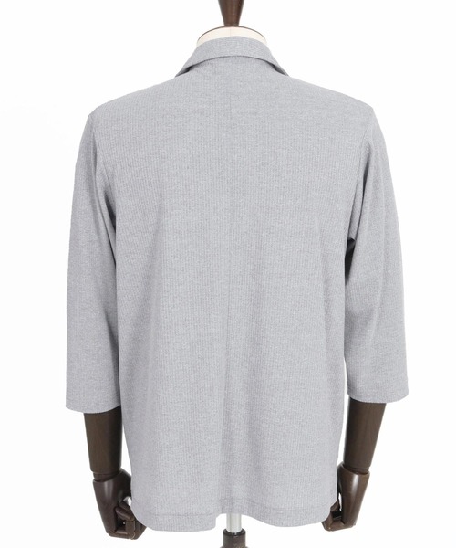 CAMBIO（カンビオ）の「mj10579-針立ニット7分袖テーラードジャケット（テーラードジャケット・メンズ・ブラック/杢グレー・M/L/XL）」の20枚目の写真