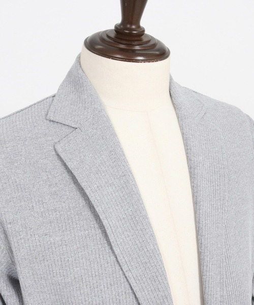 CAMBIO（カンビオ）の「mj10579-針立ニット7分袖テーラードジャケット（テーラードジャケット・メンズ・ブラック/杢グレー・M/L/XL）」の21枚目の写真