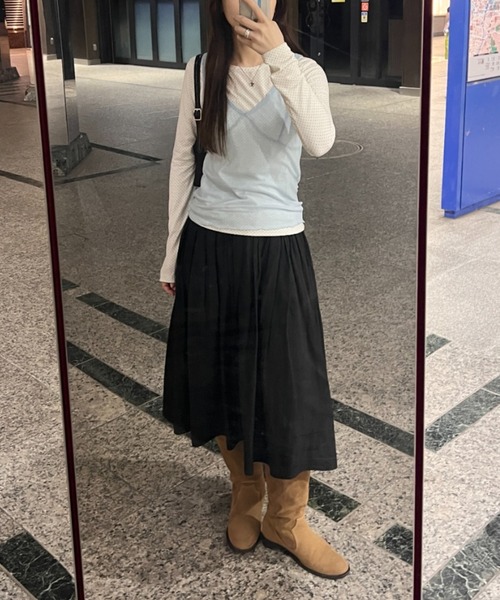 GIUNON(ジウノン)の「mini dot long t-shirt / ミニドットロンT(Tシャツ/カットソー・レディース・ホワイト/ブラック/グレー・FREE)」の21枚目の写真