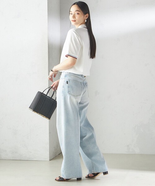 FRED PERRY(フレッドペリー)の「FRED PERRY:M12 TWIN TIPPED SHIRT(ポロシャツ・レディース・ホワイト/ブラック・ONE SIZE)」の5枚目の写真